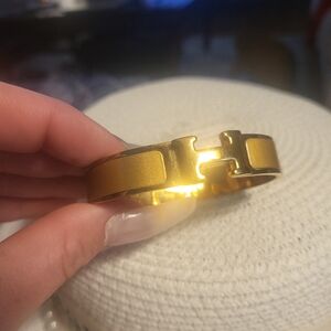 Hermes' gold cuff bracelet